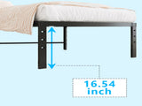 Twin Size Simple Basic Platform Metal Bed Frame - 18 Inch Bed Height,Black 12122450