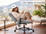 Chenille Criss Cross Office Chair with Air Lumbar Support, Flip-up Adjustable Arms, Built-in 87605151