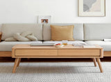 Elevating Center Table Low Table 100% Solid Oak Wood Top Plate Desk Coffee Table Width 120 x Depth W1283P289306