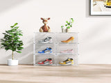 3-Piece Big White Plastic Mesh Shoe Box Set - 33.50*29.50*22.00cm, Modular Design for Home Storage 95060498