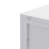 22.25'' Floor Coner Cabinet,Three Tiers with Tempered Glass Doors and Storage Shelves for Bathroom, W757P180793