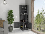 Seattle Bar Cabinet, Eight Bottle Cubbies, Two Large Open Shelves B128P176127