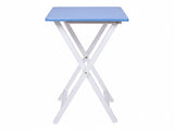 (4 pack) Solid Rubberwood Folding TV Tray Tables, Set of 2, Seaside Blue 27445987