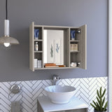 Artemisa Medicine Cabinet, Double Door, Mirror, One External Shelf -Light Gray B07092059