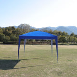 ZNTS Outdoor 10x 10Ft Pop Up Gazebo Tent Canopy with 4pcs Weight sand bag,with Carry Bag-Blue W419P147527