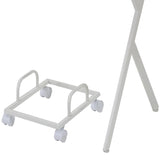 White L-shaped Computer Desk with CPU Holder B062P184555