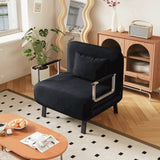31.5 Convertible Chair Bed, Tri-Fold Sofa Bed with Adjustable Backrest & Pillow, Leisure Chaise W1767P220577