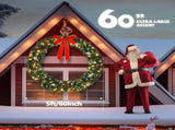 60in 220 Lights 600 Branches PVC Bow Decoration Garland Garden Garland Decoration Green 43730190