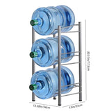 3-layer kettle rack, 5-gallon detachable water bottle rack, organizational storage rack, silvery 87085390