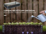 Gray 4' x 2' x 1' Sturdy Metal Raised Planter Garden Bed for Vegetables, Flowers, Herbs & 20326154