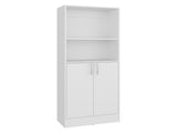 Griffin Multi-storage Cabinet with 5 Compartments, and 2 Doors, White B097P474300