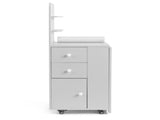 White MDF Folding Nail Desk with 2 Drawers, Cabinet Door & Storage Shelf 24303775