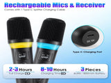 Wireless Handheld Microphone, 164FT 2.4GHz Transmission, Cardioid Noise Reduction, Plug and Play 37266757