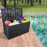 ZNTS 120gal 460L Outdoor Garden Plastic Storage Deck Box Chest Tools Cushions Toys Lockable Seat 62361344