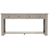 ZNTS TREXM Console Table/Sofa Table with Storage Drawers and Bottom Shelf for Entryway Hallway WF287219AAE