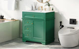 30" Bathroom Vanity with Sink, One Tip-out Drawer, Three Drawers, Door Shelf, Soft Closing Door, N759P227429G