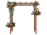 152*60*215cm Beautiful And Practical Flat-Topped Wooden Arch Garden Arch Dark Brown 50147536