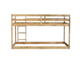 ZNTS Solid Wooden, Solid Rubber Wooden Twin over Twin Loft Bed with Ladder, with Bed Platform of W504P191673