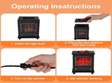 Modern Black Fireplace-Style Wax Melt Warmer 65496986