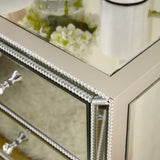W 22"X D 16 ' X 26.8" Flash silver mirror three drawer cabinet W1005P144029