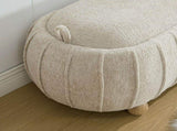 55.12"Wide Upholstered Flip-top Storage Accent Bed Bench, Chenille Footrest Ottoman with Rubberwood W3098P538033