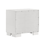 2 Drawers MDF Nightstand in Cream White Finish B016P254531