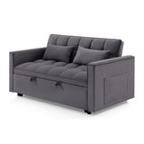 54.33 inch versatile foldable sofa bed in 3 lengths, modern sofa sofa sofa velvet pull-out bed, W2353P252432