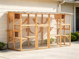 Orange Catio Window Box Outdoor Playground Enclosure for Multiple Cats, Complete with Shelves and 85136618