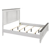 ZNTS Clelane Wood Bedroom Set with Shiplap Panel Queen Bed, Dresser, Mirror, and Nightstand T2574P202585