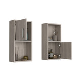 Oba 2-Pc Wall-Mounted Bathroom Medicine Cabinet with Open and Closed Storage B200P188847