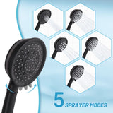 Shower System, Wall Mounted Adjustable Shower Faucet with Five Function Handheld Spray, 2 Handle Oil W105979973