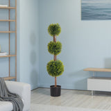 2pcs green 115cm three-ball boxwood PVC artificial tree 36565273