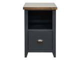 22 inch 1-drawer file, No Assembly Required, Black and Whiskey Finish B108P160153