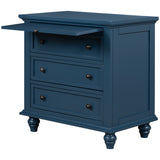 U_STYLE 3-Drawer Storage Wood Cabinet, End Table with Pull out Tray WF319367AAV