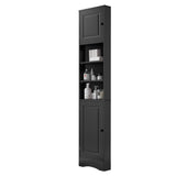 ZNTS Multi-Functional Corner Cabinet Tall Bathroom Storage Cabinet with Two Doors and Adjustable Shelves, WF530911AAB