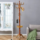 Crabapple Colored Solid Wood Hanger, Modern And Simple Coat And Hat Rack, Resin Stainless Steel W1151P276818
