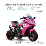 ZNTS 12V Kids Electric motorcycle/ ride on motorcycle,Girls Motorcycle, Children Battery Motor Bikes W1760110303