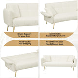70.1 "futon sofa bed, convertible double sofa bed with folding armrests for living rooms and small W2290P147463