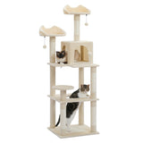 ZNTS 63'' Multi-Level Cat Tree Cat Tower for Indoor Cats with Sisal-Covered Scratching Post, Cozy Cat 51846476