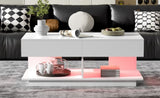 U-Can 41.3''-76.7'' Extendable Coffee Table, Efficient Central Coffee Table with Multiple Storage N724P290061K