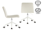 Rolling Linen Swivel Office Chair, Multiple Colors 93184635