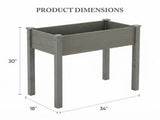 Bed - Cedar Planter with Non-Woven Liner, Bottom Drainage, 30-Inch Height, 34 x 18 x 30 in Sizes for 35369819