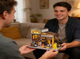 3d wooden puzzle for adults Moto Repair Garage book nook with lights model kit dollhouse DIY 49292481