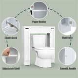 White Bathroom Cabinet/Over The Toilet Storage Cabinet with 2 Cabinets 57222756