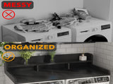 Washer Dryer Countertop with Non-slip Pads, Laundry Wood Shelf Topper with Edge, 54" Width x 27.5" W2641P309072