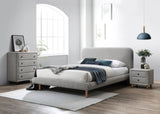 Grey 4-Drawer Upholstered Chest B062P209026