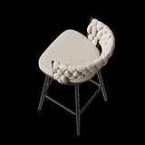 360&degSwivel Bar Chairs set of 2, equipped with soft cushioned backrest counter stool, metal leg W1727P234203