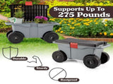 Rolling Garden Cart with Seat - Storage with Tool Tray 79157555
