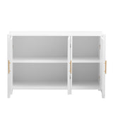 Featured Three-door Storage Cabinet with Metal Handles, Suitable for Corridors, Entrances, Living WF308089AAK