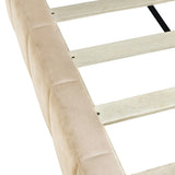 Full Size Upholstered Daybed/Sofa Bed Frame-Beige, Velvet 46166540